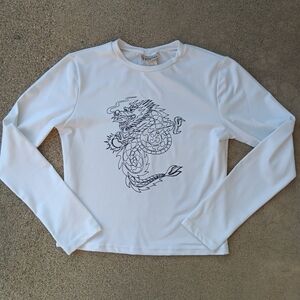 Y2k dragon graphic tee